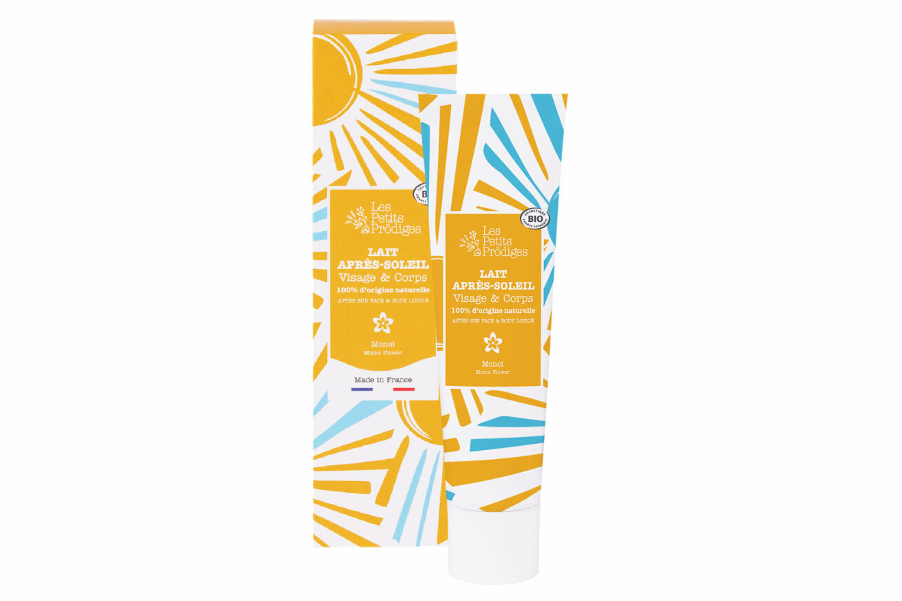 Lait après-soleil visage et corps BIO senteur Monoï - 100 ml - LES PETITS PRODIGES – Image 2