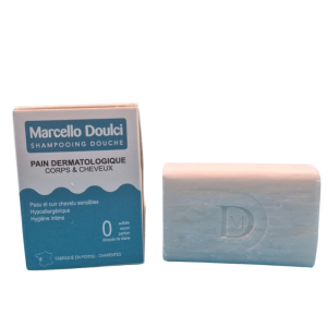 Shampoing douche solide spécial peaux et cuir chevelu sensibles - 75 grs - MARCELLO DOULCI