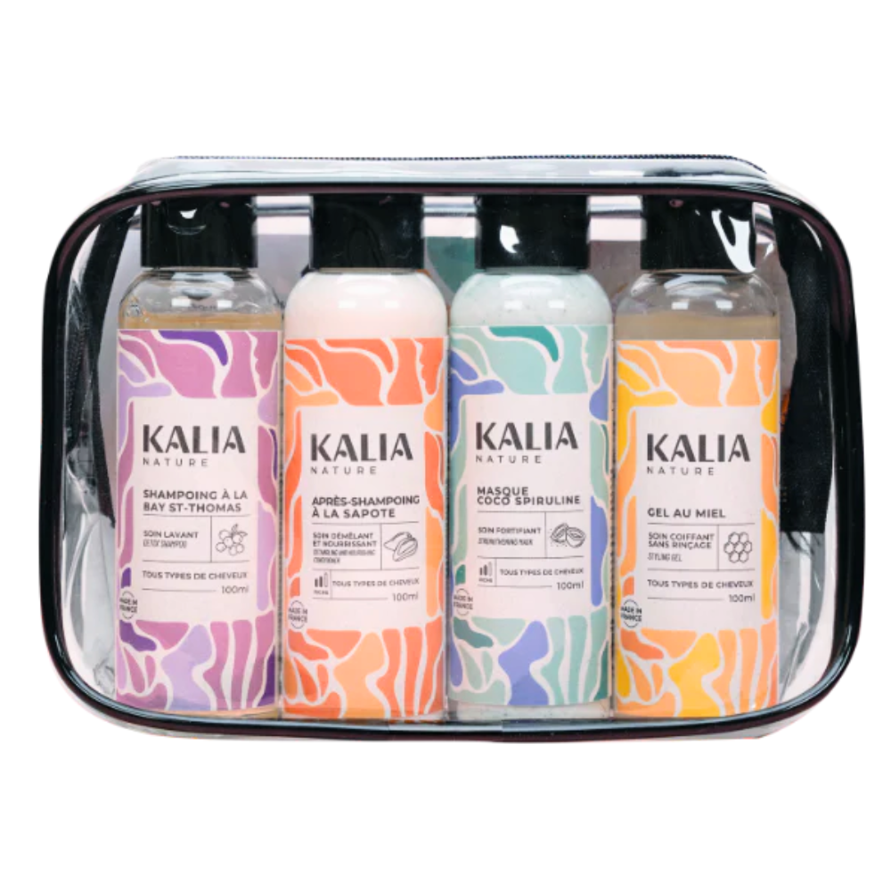 Trousse de voyage soins cheveux- 4x100 ml - KALIA NATURE